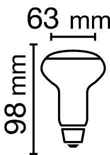 Zeichnung - LED Essence R63, RL-R63 60 4,3W/230/827/WFL/E27