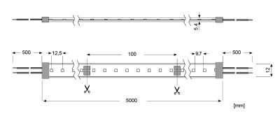 Zeichnung - LED Star Strip 400 Waterproof, LED STRIP 400 S 965/24V/IP67 5M