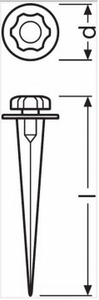 Zeichnung - Ground Spike, FLOODLIGHT 10-50W Ground S