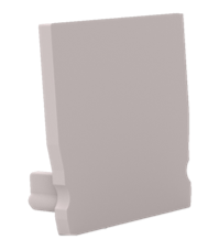 End cap for profile + cover S, Endcap SMALL U-profile 17.3/18,3 grey