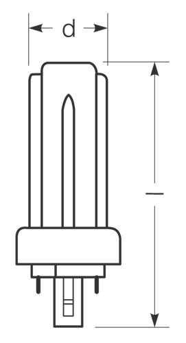 Zeichnung - LED EssenceTrio/E - Retrofit pour Ralux Trio/E, RL-TRIO/E26 840/GX24Q-3 HF