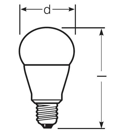 Zeichnung - LED Essence Classic A, dépoli, RL-A40 5,5W/230/F/827/E27