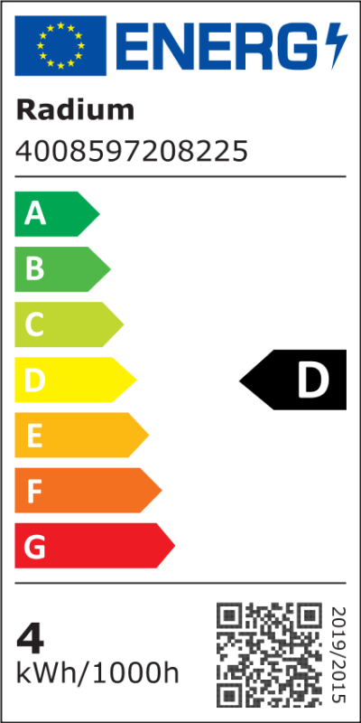 Energielabel - Flamme LED Star, dépolie, RL-C40 DIM 927/F/E14