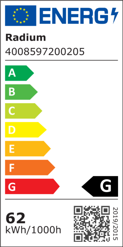 Energielabel - Fluorescent lamp Spectralux®Plus , NL-T8 58W/865/G13