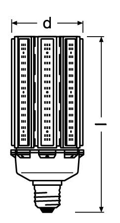 Zeichnung - LED HPM-Retrofit, RL-HRL250 840/E40