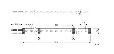 Zeichnung - LED Star Strip 2000 TW, LED STRIP 2000 S TWW/24V 50M
