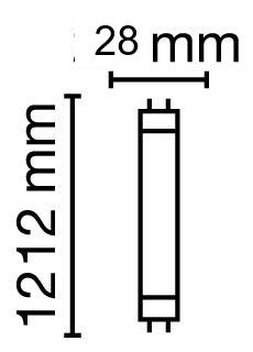 Zeichnung - LED Star Tube High Efficiency, RL-T8 36 865/G13 EM