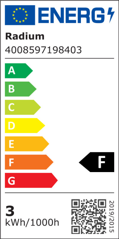 Energielabel - LED Ambiente LUX Flamme, RL-C22 824/C/E14 FIL Gold