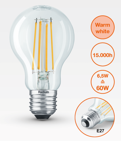 Produktbild - LED Essence Classic A, Filament, RL-A60 827/C/E27 FIL