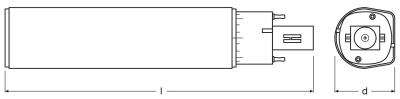 Zeichnung - LED EssenceDuo - Retrofit f. Ralux Duo, RL-DUO26 830/G24D