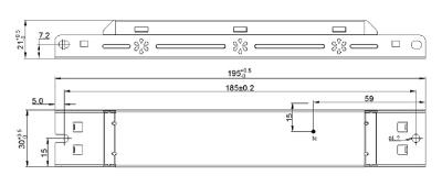 Zeichnung - DALI-driver for DC-LED lamps and modules, DRIVER DC DALI 37W/200-350mA IP20