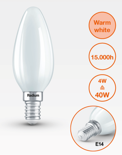 Produktbild - LED Essence Mini-Ball, frosted, RL-C40 827/F/E14