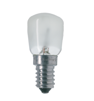 Pear shape lamp 300°C,  frosted, P 25W/230/300C/F/E14