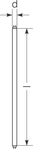 Zeichnung - Leuchtstofflampe Standard , NL-T5 13W/640/G5