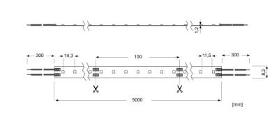 Zeichnung - LED Essence Strip 1400, RL-FX 1400 52W/865/5M