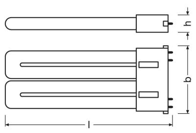 Zeichnung - LED Essence Twin - Retrofit pour Ralux Twin, RL-TWIN36 840/2G10 EM