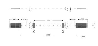 Zeichnung - LED Star Strip 700 RGBW, LED STRIP 700 S RGBW/24V 5M