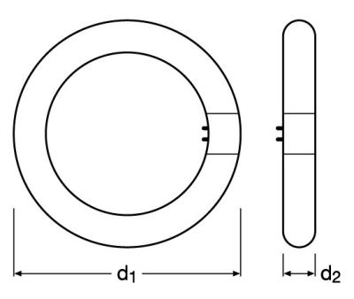 Zeichnung - Anneau de tube d'essence LED T9, RL-T9 C22 12W/865/G10Q EM