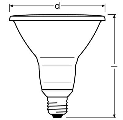 Zeichnung - RL-PAR30 75 DIM 927/36°/E27