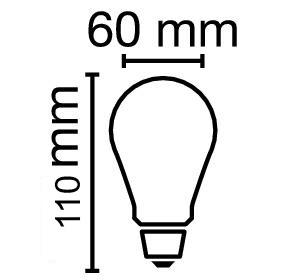 Zeichnung - LED Essence Klassik A, matt, RL-A40 5,5W/230/F/840/E27