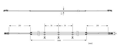 Zeichnung - LED Strip 500 Zero Pitch, LED STRIP 500ZP EH 927/24V 5M