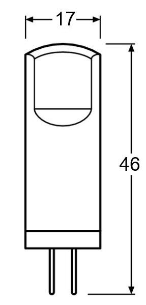 Zeichnung - LED Essence Pin, RL-PIN40 DIM 827/C/GY6.35