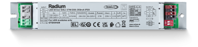 Produktbild - DALI-driver for DC-LED lamps and modules, DRIVER DC DALI 37W/200-350mA IP20