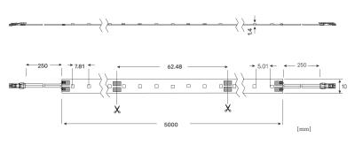Zeichnung - LED STRIP avec connecteur, LED STRIP 1500 EH 927/24V 5M