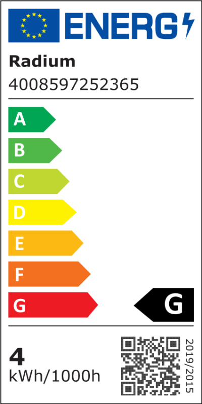Energielabel - LED Essence low voltage retrofit, RL-MR16 20 827/36°/GU5.3