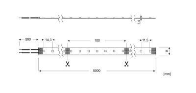 Zeichnung - LED Star Strip 400, LED STRIP 400 S 840/24V 50M