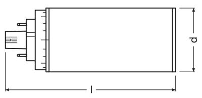 Zeichnung - LED EssenceTrio/E - Retrofit pour Ralux Trio/E, RL-TRIO/E18 840/GX24Q-2 UN