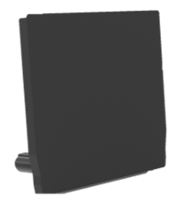 End cap for profile + cover M, Endcap MEDIUM U-profile FLAT 27/23,8 black