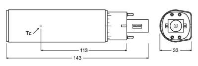 Zeichnung - LED EssenceDuo/E - Retrofit pour Ralux Duo/E, RL-DUO/E13 840/G24Q