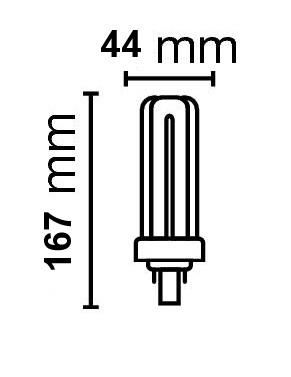 Zeichnung - LED EssenceTrio - Retrofit pour Ralux Trio, RL-TRIO42 840/GX24D/GX24Q-4