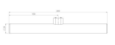 Zeichnung - Lampe LED linéaire opale, RL-RAL1 35 DIM 3,1W/230/827/O/S14D