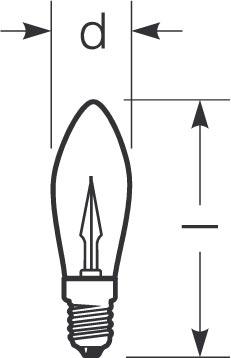 Zeichnung - Kerzen für Weihnachtsketten , CC 3W/15/TOP/E10