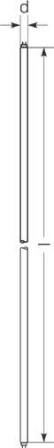 Zeichnung - Fluorescent lamp Spectralux®Plus , NL-T8 15W/840/G13