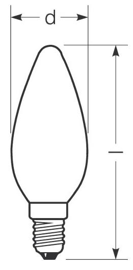 Zeichnung - Flamme LED Essence, dépolie, RL-C40 827/F/E14