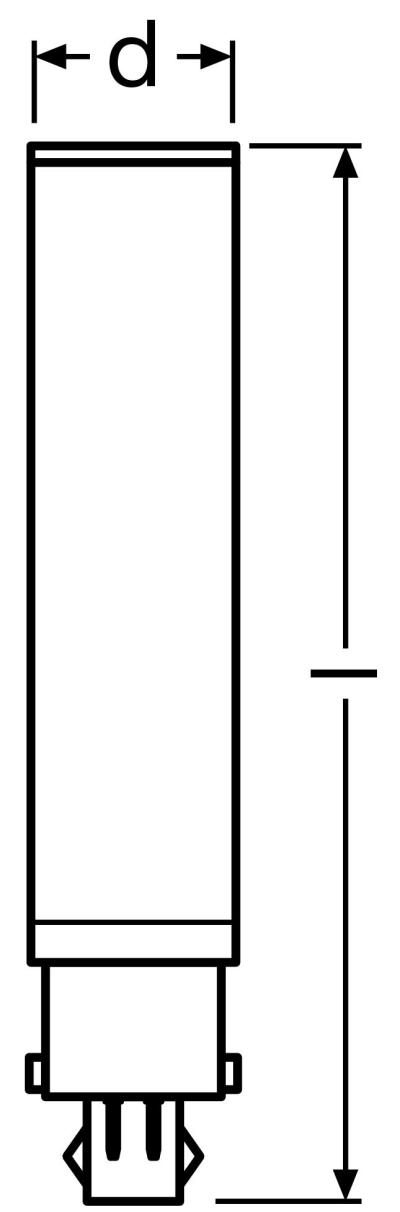Zeichnung - LED EssenceDuo - Retrofit pour Ralux Duo, RL DUO26 10W/230/840/G24D