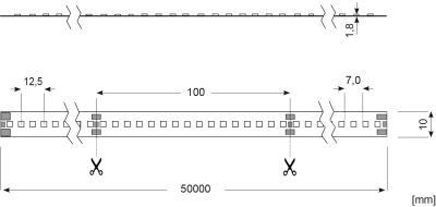 Zeichnung - LED Star Strip 3100 TW, LED STRIP 3100 S TW/24V 50M
