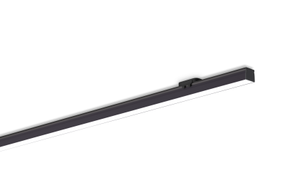 Produktbild - Profilé en aluminium noir et couvercle mat, SET SMALL U F 17/16 BLACK 1M
