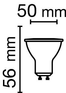 Zeichnung - LED Essence PAR16, RL PAR16 50 4,7W/230/WFL/827/GU10