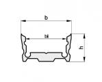 PROFILE SMALL U FLAT 17.3/9.6/B1C1 1M