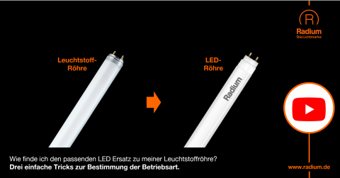 Wie finde ich den passenden LED Ersatz zu meiner Leuchtstoffröhre