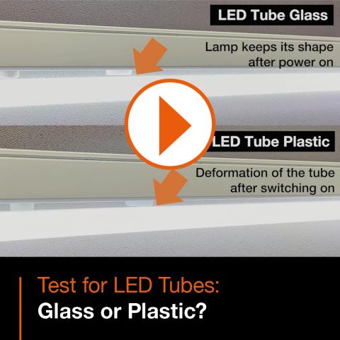 LED Tubes Glass or Plastic