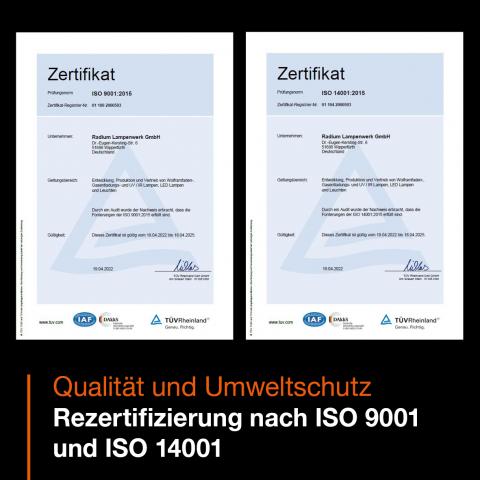 Radium ISO Zertifikat