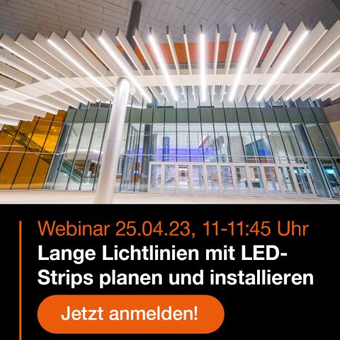 Webinar Lange Lichtlinien mit LED Strips
