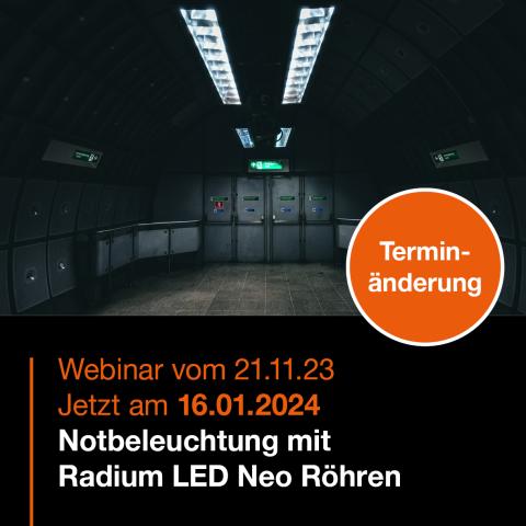 Webinar Notbeleuchtung mit LED Röhren