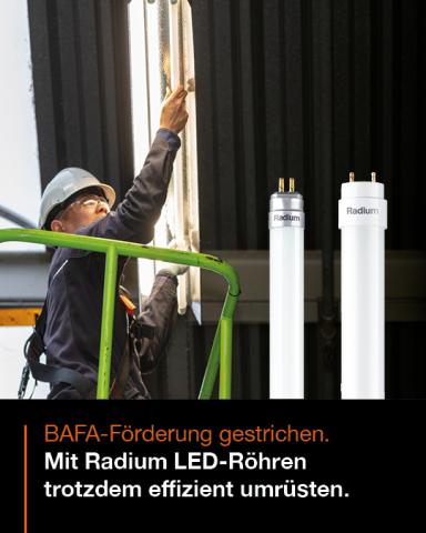 Mit Radium LED-Röhren effizient umrüsten