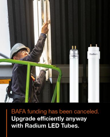Upgrading to efficient lighting with Radium LED tubes 
